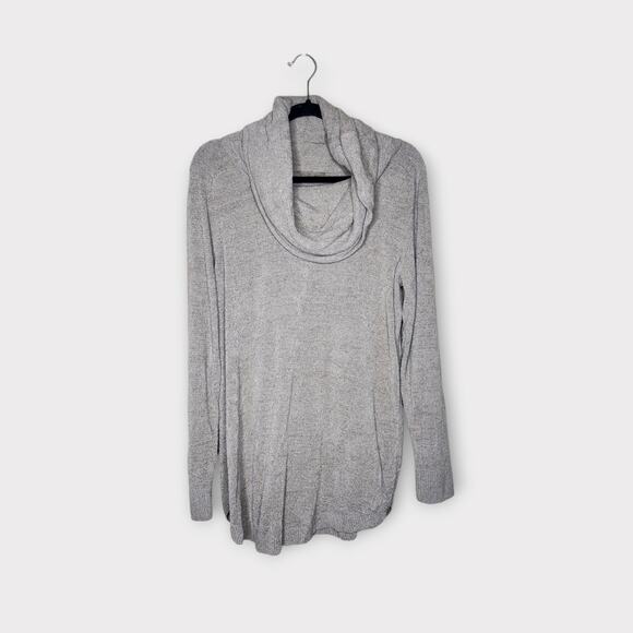 Barefoot Dreams CozyChic Ultra Lite Gray Cowl Neck Tunic Women's Medium - Picture 2 of 8